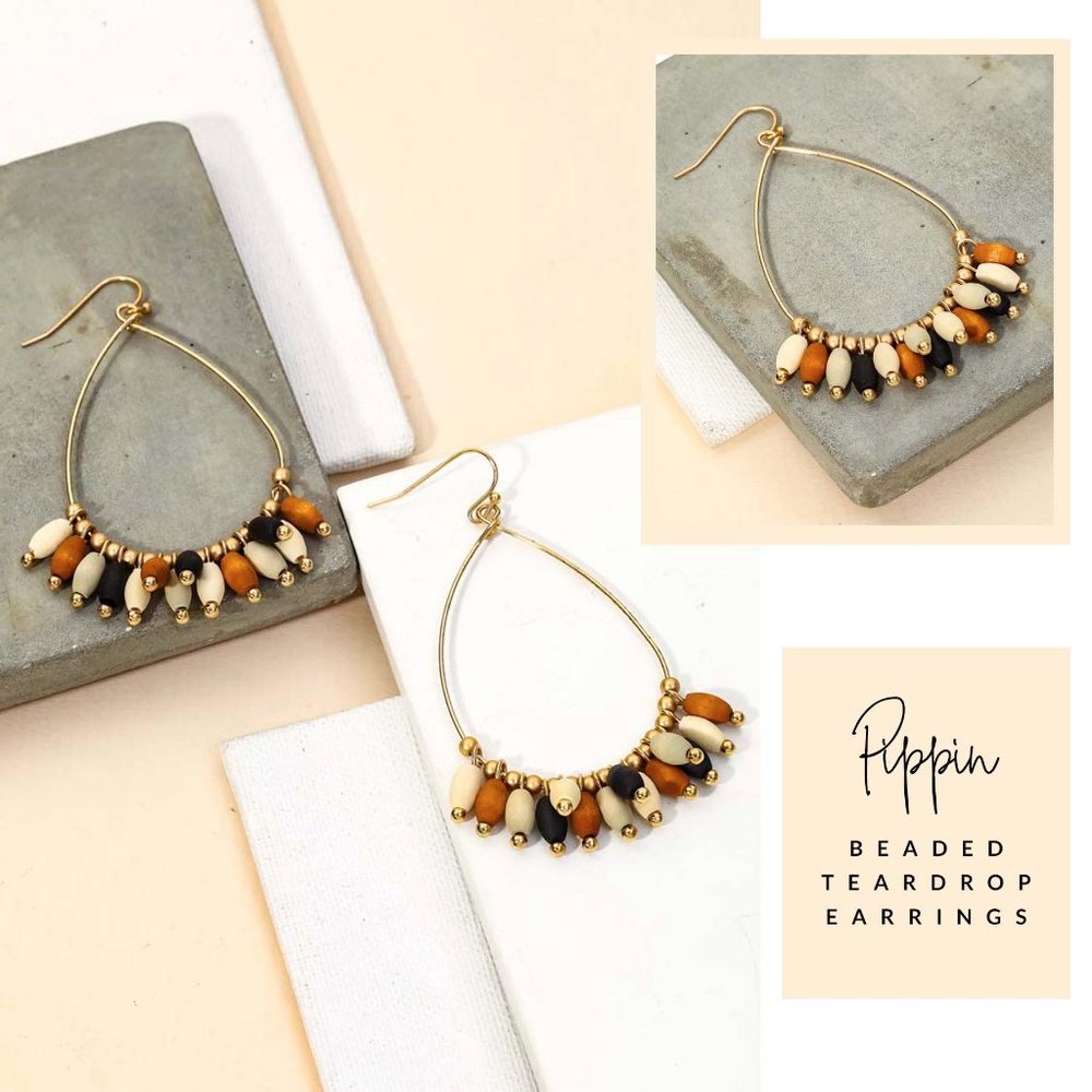 Pippin Beaded Teardrop Earrings
